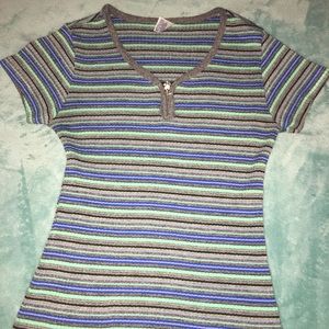 Short sleeved striped shirt